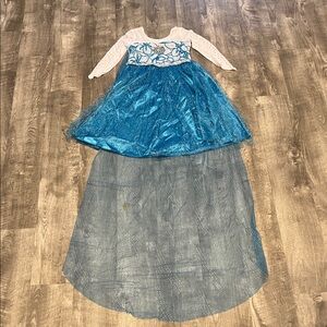 Disney Elsa dress costume Halloween 4-6yo long train